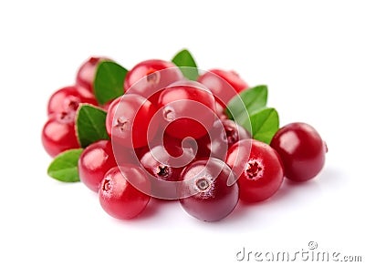 Sweet cranberries isolated on white backgrounds. Stock Photo