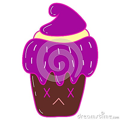 Sweet cupcake design, vector illustration Vector Illustration