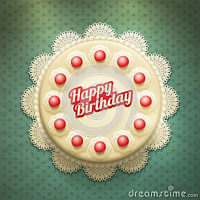 Birthday Cake Vector Illustration