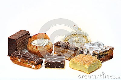 Sweet delicious cakes Stock Photo