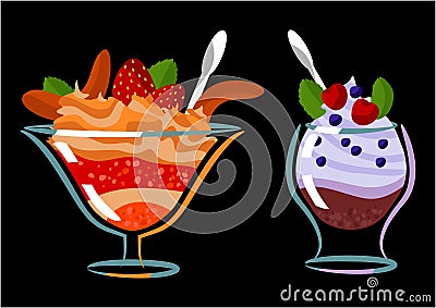 Sweet dessert Vector Illustration