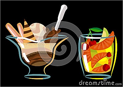 Sweet dessert Vector Illustration