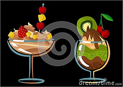 Sweet dessert Vector Illustration