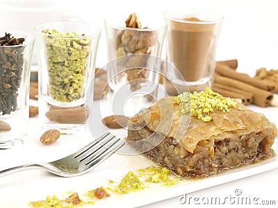 Sweet dessert baklava Stock Photo