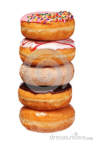 Sweet donuts isolated Stock Photo