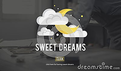 Sweet Dreams Relaxation Happy Positive Concept Stock Photo