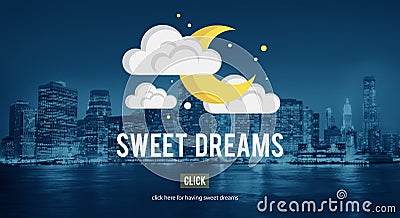 Sweet Dreams Relaxation Happy Positive Concept Stock Photo