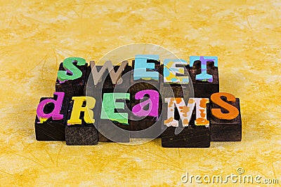 Sweet dreams sleep happy dream beautiful design good night family home Stock Photo