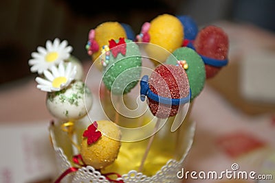 Sweet easter eggs Stock Photo