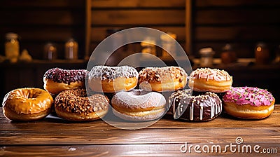 sweet fat donut food Cartoon Illustration