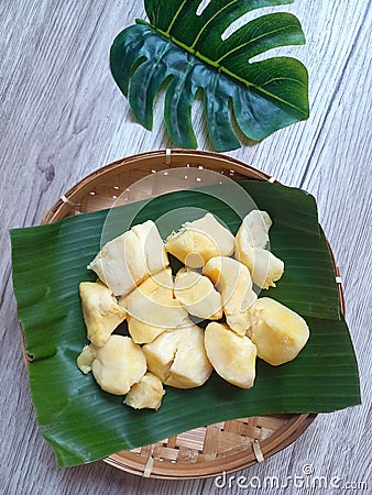Sweet fermented cassava Stock Photo