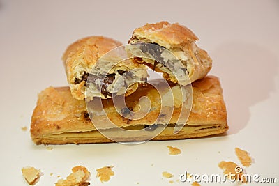 Millefoglie italian cookies with chocolate cream Stock Photo