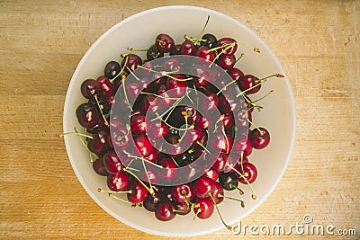 Sweet fresh cherries in film style Stock Photo