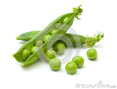 Sweet fresh green peas Stock Photo