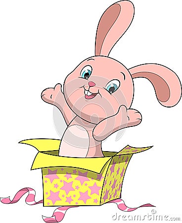 Sweet funny bunny Vector Illustration