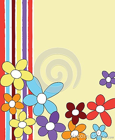 Sweet garden border Vector Illustration