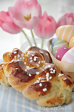 Sweet German Easter Bread Stock Photo