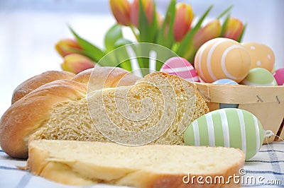 Sweet German Easter Bread Stock Photo