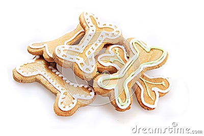 Sweet gingerbread for chihuahua dog christmas party Stock Photo