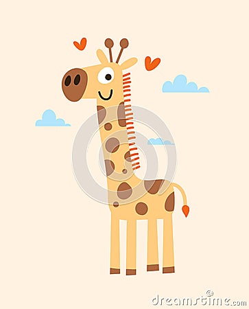 Sweet giraffe Vector Illustration