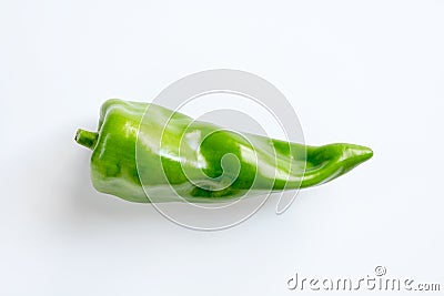 Sweet Green `Corno di Toro` Pepper Stock Photo