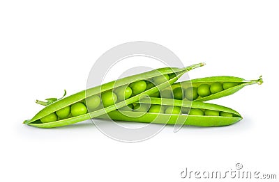 Sweet green peas in closeup Stock Photo