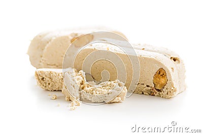 Sweet halva dessert slices Stock Photo