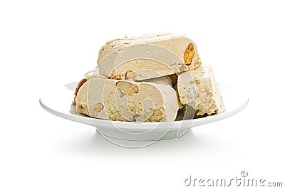 Sweet halva dessert slices Stock Photo