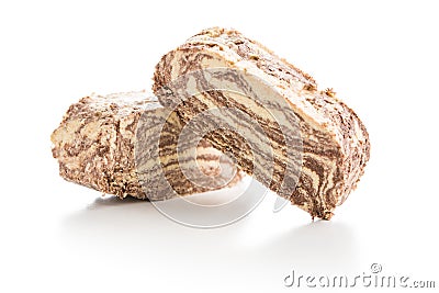 Sweet halva dessert slices Stock Photo