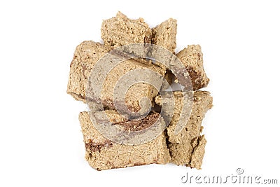 Sweet halva on a white background. Stock Photo