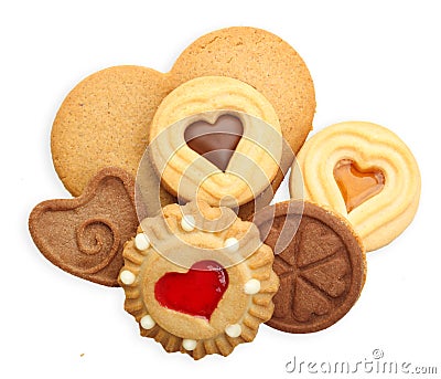 Sweet heart cookies Stock Photo