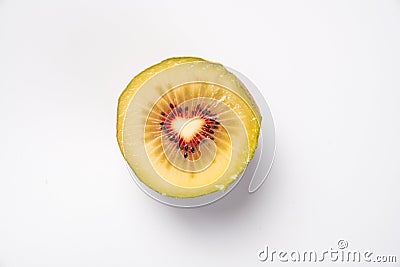 Sweet heart in kiwifruit Stock Photo
