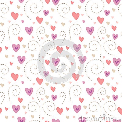 Valentine's day light texture in colors of pink, beige and purple Vector Illustration