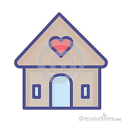 Sweet home Isolated Vector icon that can be easily modified or edited Vector Illustration