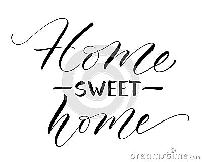 Sweet Home Lettering Vector Illustration