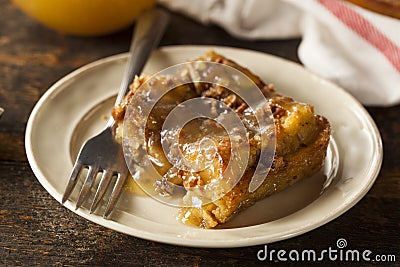 Sweet Homemade Bread Pudding Stock Photo