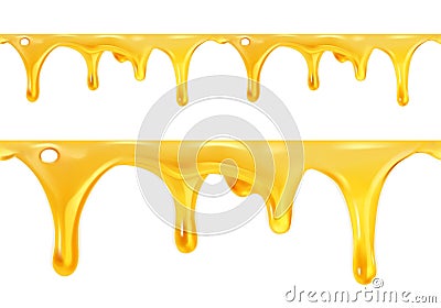 Sweet honey drips seamless vector Vector Illustration