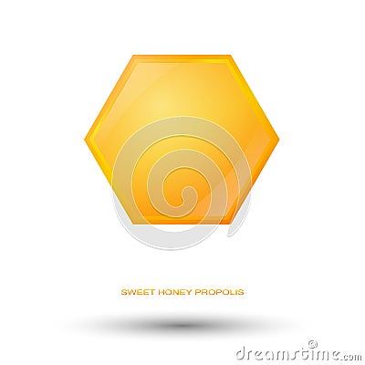 Sweet honey propolis Vector Illustration