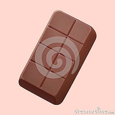 Sweet Indulgence: Cartoon Chocolate Bar Delight Cartoon Illustration