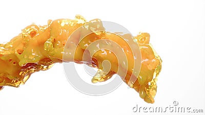 Sweet juicy orange beverage on white back 3d Stock Photo