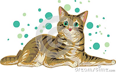 Sweet kitty Vector Illustration