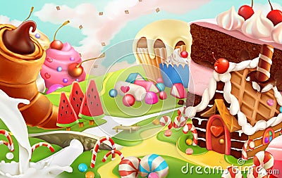 Sweet landscape background Stock Photo