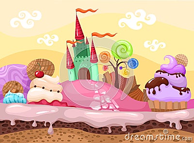 Sweet landscape Vector Illustration