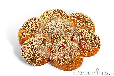 Sweet loaf sprinkled with sesame seeds Stock Photo