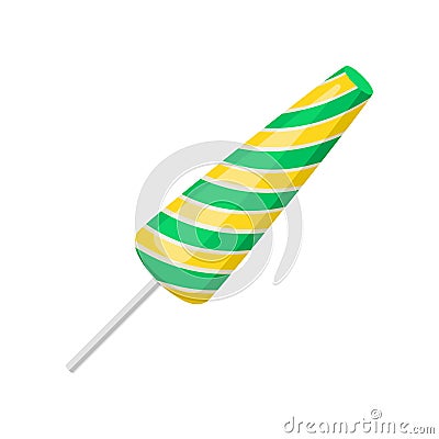 Sweet lollipop, colorful sugar candy on plastic stick vector Illustration Vector Illustration