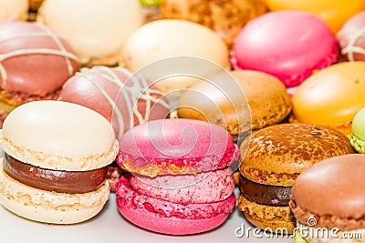 Sweet Macarons pralines Stock Photo