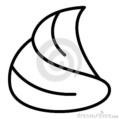 Sweet meringue icon, outline style Vector Illustration