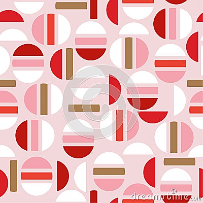 Sweet modern half of circle and geometric seamless pattern vector design for fashion,fabric,wallpaper, and all prints Stock Photo