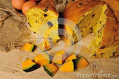 Sweet panettone cake traditional pastry Stock Photo