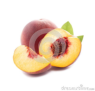 Sweet peach close up Stock Photo